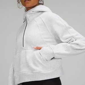Lululemon Scuba Oversized Half-Zip Hoodie light grey xs/sm